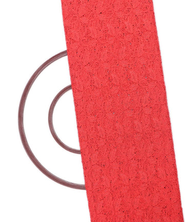 coral leaf print crosia fabic